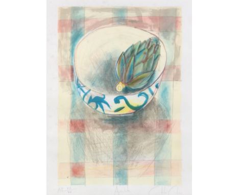 Chloe Cheese (Contemporary, British b.1952) Artichoke, lithograph printed in colours, signed, titled in pencil to the lower m