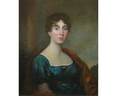 George Henry Harlow (1787-1819), portrait of Mrs Thomas Wright Hill, Nee Sarah Lea (1765-1842), dated 1st April 1790, oil on 