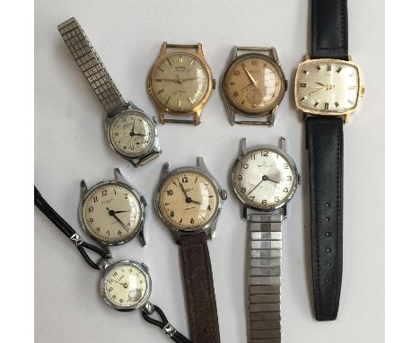 A mixed lot of eight wrist watches, to include Ingesol, Services, and Timex 