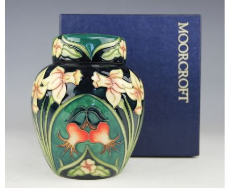 A Moorcroft Carousel pattern ginger jar and cover c.1996, designed by Rachel Bishop, numbered 1295, signed in gilt and number