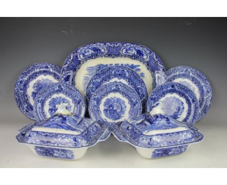 A quantity of George Jones & Sons Abbey pattern dinnerwares comprising, six dinner plates, six soup plates, seven side plates