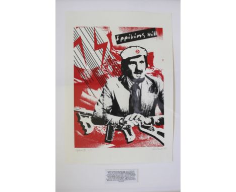 Paul Baines, Limited edition lithograph, Ippikins Hill, (Jimmy Hill - Football pundit), Number 1/5, Signed and titled, 79cm x