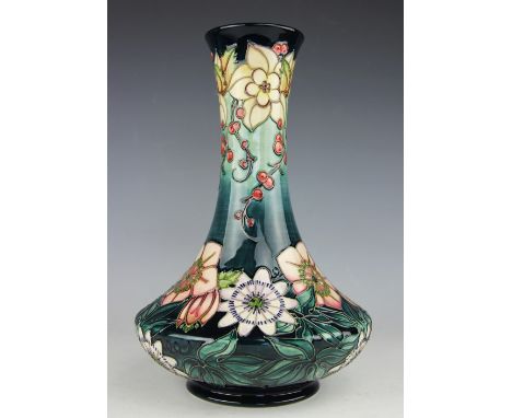 A Moorcroft Carousel pattern vase c.1996, designed by Rachel Bishop, signed in gilt, impressed and painted marks, 29cm highFr