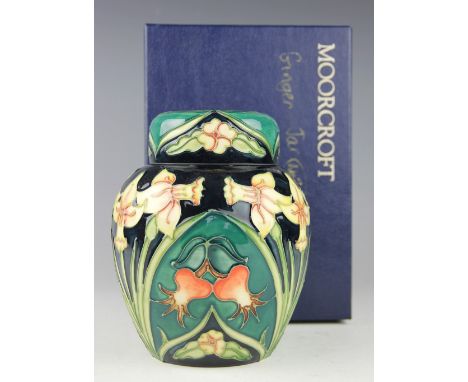 A Moorcroft limited edition Carousel ginger jar and cover, designed by Rachel Bishop, No.363, painted 'WM' and '363' to under