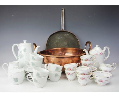 A Japanese Noritake coffee service, comprising a coffee pot and cover, milk jug, sugar bowl and six teacups and saucers, alon