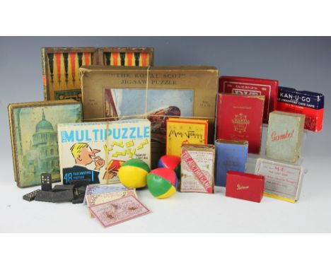 A selection of late 19th century and later playing cards, to include 'The Auction Game', and 'Who's Who or Food for Thought, 