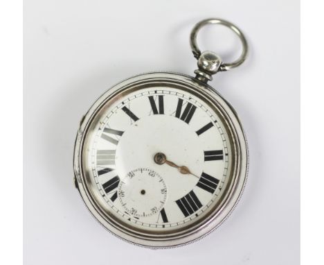 A silver cased, open faced pocket watch, Birmingham 1903, the white enamel dial with black Roman numerals, and subsidiary sec