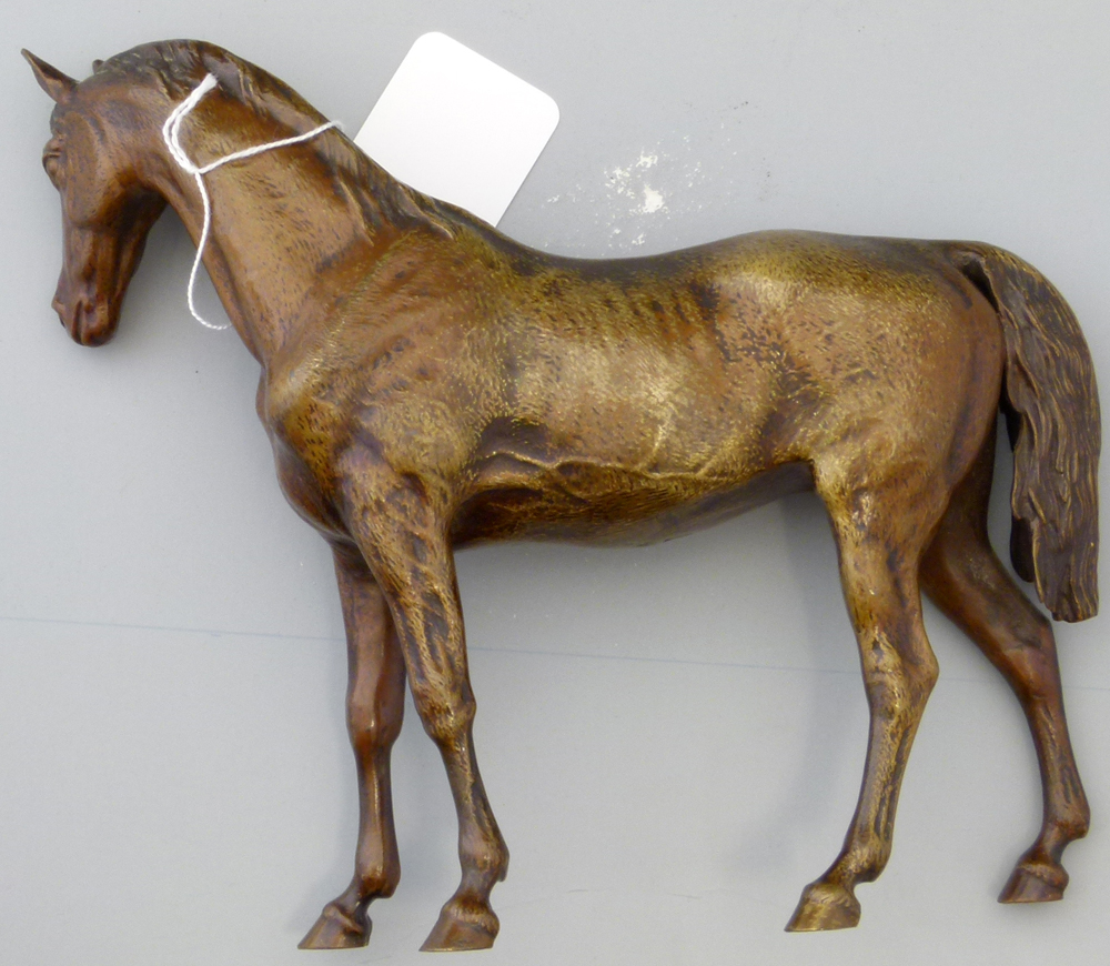 Franz Bergman cold painted bronze study of an unbridled standing horse