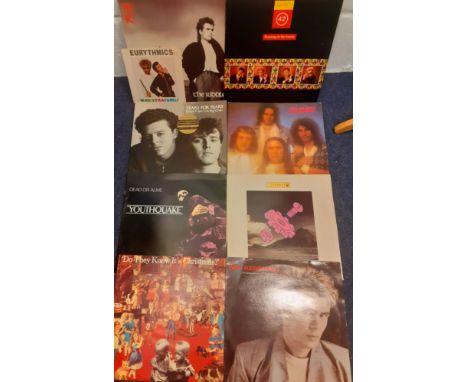 A quantity of LP's, 45rpm singles and 12" singles, mainly 1970's and '80's  to include Nik Kershaw, Dead or Alive, Slade, Mic