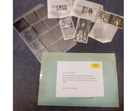 Nine 1963 Rolling Stones colour transparencies at the BBC Piccadilly Studios taken by the vendor, therefore sold with Copyrig