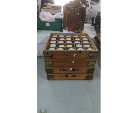 A collection of 100 ceramic coffee cans in a fitted 4 section box Location:If there is no condition report shown, please requ