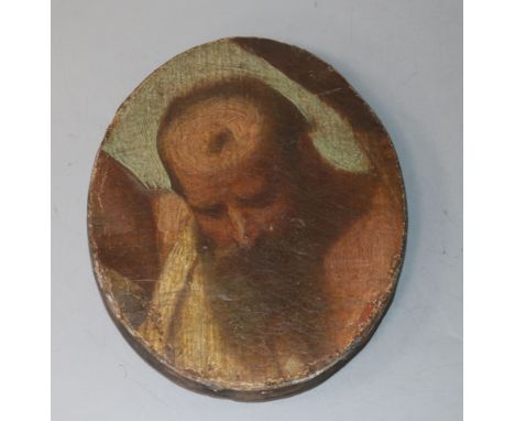 An early Italian oil, portrait of a bearded gentleman