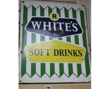 An R Whites Soft Drinks enamel sign