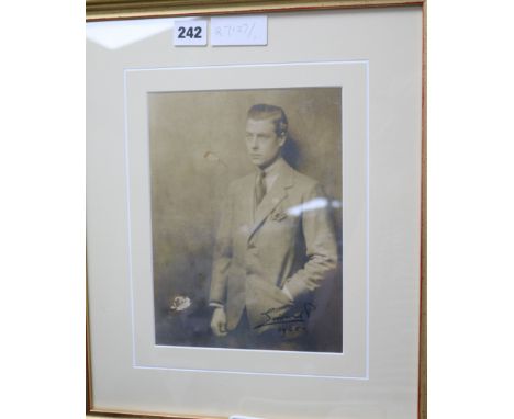 A portrait photograph of Edward VIII by Hugh Cecil, number 7825 A