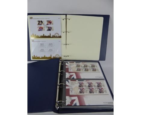 A Set of London 2012 Olympic Games Mini-sheet First Day Covers, together with six Gold Medal winners, limited edition, and co