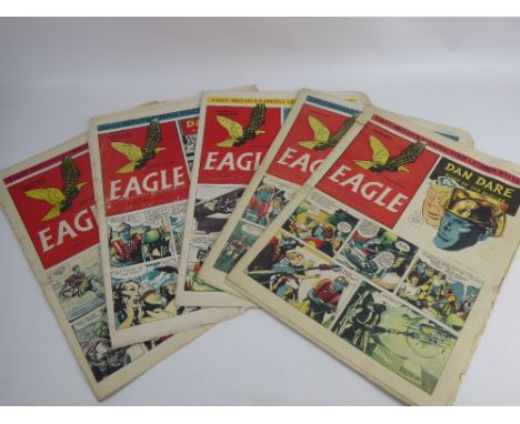 A Quantity Vintage Eagle 'Dan Dare' Comics  including: Vol 1 14/04/1950 -  06/04/1951- fifty one copies of 'Pilot of the Futu