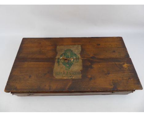 A Nuku Vintage Miniature Billiard Table, complete with two cues and accessories, in sturdy wooden box.