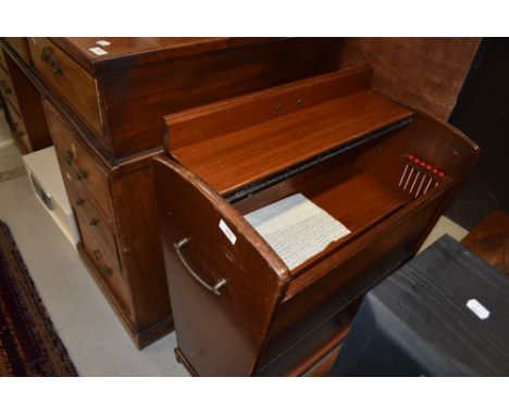 A vintage sapele cocktail trolley