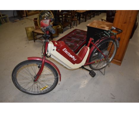 A vintage electric bike/moped, Electro ped, believed to be one of the first electric bikes made, sold as collectors item, no 