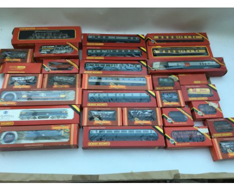 Hornby railways,OO scale, boxed Locomotives, carriages and rolling stock, including a 2-6-0 Ivatt class loco and tender, 0-6-