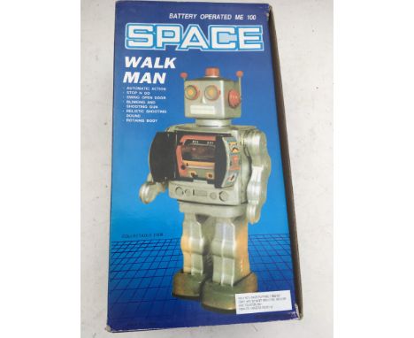 Space walk man robot , boxed, battery operated, mint in box