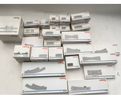 Marklin railways, OO scale, boxed, track , points , turnouts , crossings etc, 50+ items