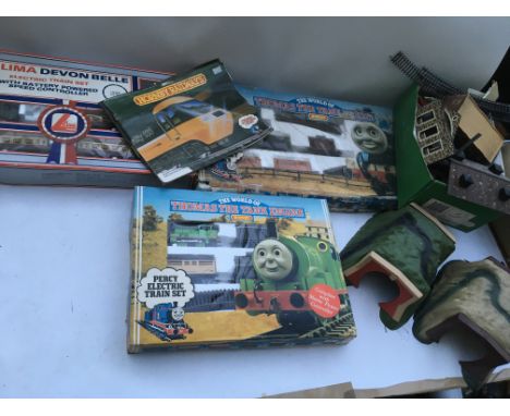 Hornby and Lima railway OO scale including Thomas the tank engine sets and a Lima Devon Belle set, also included are tracksid