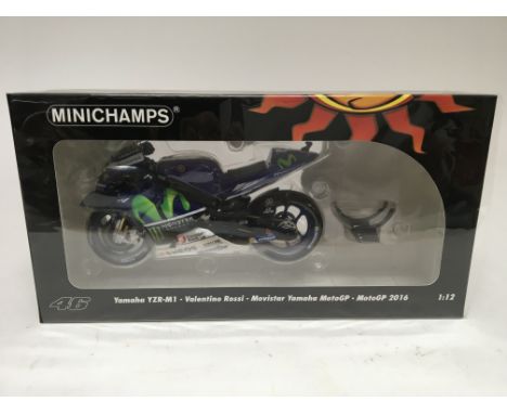 Minichamps, 1:12 scale, Valentino Rossi collection, Yamaha YZR-M1, Movistar Yamaha MotoGP 2016, boxed, Limited edition 1 of 2