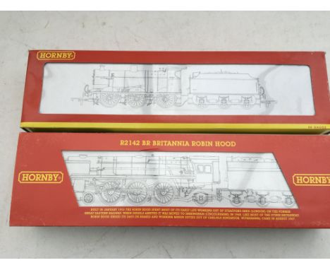 Hornby railways, OO scale, boxed, locomotives including R2142 BR 4-6-2 Britannia class 7MT , Robin Hood and R2135 BR 0-6-0 cl