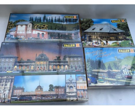 Faller models, HO scale , 4x large model kits of buildings , unused and sealed