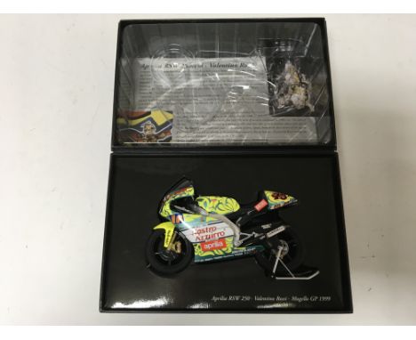 Minichamps, 1:12 scale, Valentino Rossi, classic bike series, Aprilia RSW 250ccm, Mugello GP 1999, boxed