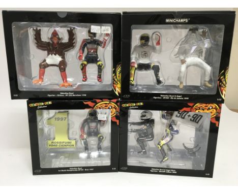 Minichamps, 1:12 scale, Valentino Rossi collection, 4 boxed sets, Figurine / chicken GP 250 Barcelona 1998, Figurine/Angel GP