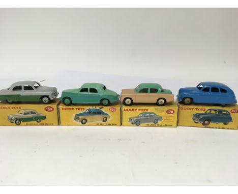 Dinky toys, Original boxed Diecast vehicles including #164 Vauxhall Cresta saloon, #156 Rover 75 saloon, #175 Hillman minx sa