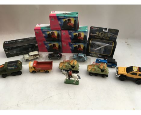 A collection of boxed and loose Diecast vehicles including Matchbox, Corgi etc