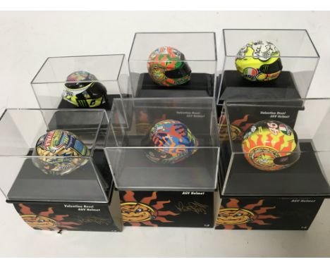 Minichamps, ,1:8 scale, Valentino Rossi collection, 6x AGV Helmets, boxed