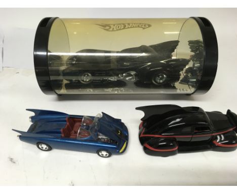 Batman , Batmobiles includes a large Hot wheels 1:18 scale and 2 1:24 scale