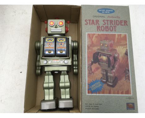 Horikawa toys, Star Strider Robot, tinplate , battery operated, Japanese, boxed