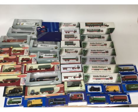 A collection of boxed die cast vehicles including Corgi, Atlas, Oxford, Base toys etc, Eddie Stobart, Lorry’s, Vans etc