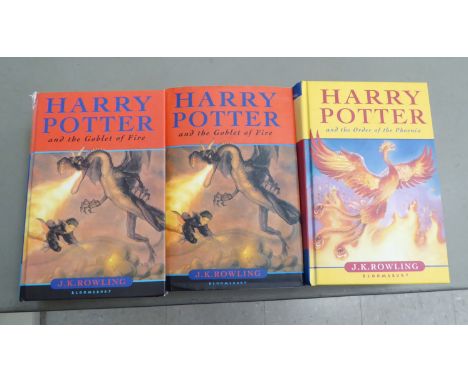 Books: to include 'Harry Potter and the Order of the Phoenix'  First Edition by JK Rowling       OS1