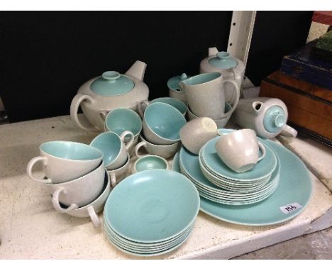 A mid 20th century Poole Pottery Twin Tone tea and coffee set.