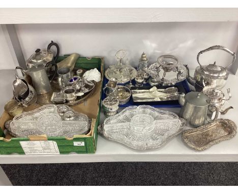 A Hallmarked Silver Flat Bottom Jug, A.L.D, Birmingham 1934, of sinuous design with scroll cap handle (90grams), together wit