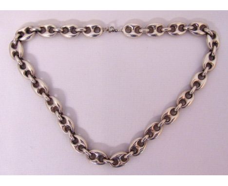 A hallmarked silver necklace, approx total weight 83.8g