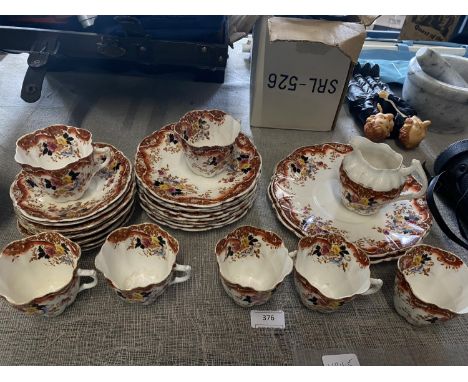 A antique Wellington bone china tea service approx 25 pieces, shipping unavailable
