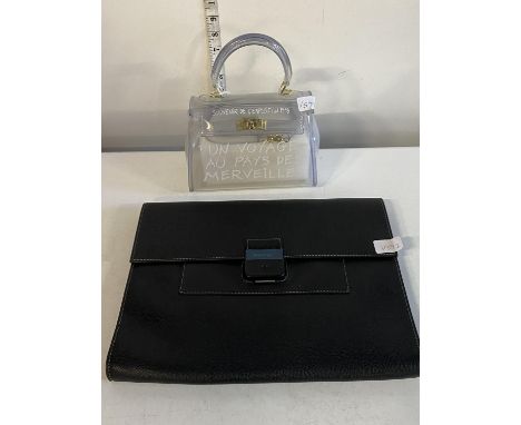 A new leather document folder and ladies designer handbag 