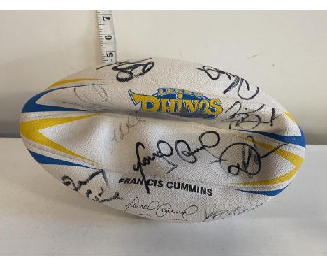 A signed Leeds Rhino rugby ball 