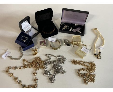 A selection of assorted costume jewellery including Napier, Swarovski, Pilgrim etc