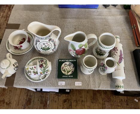 A large selection of assorted Port Merrion ceramics including rolling pin etc, shipping unavailable