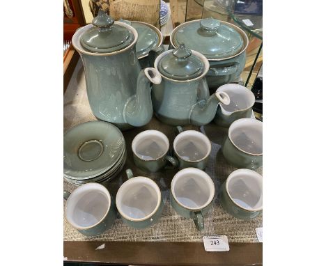 A vintage Denby tea service approx 18 pieces, shipping unavailable