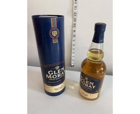 A sealed bottle of Glen Moray single malt whiskey 70cl 