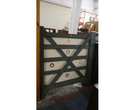 A Novelty Illuminated Panel in the Form of a Five Bar Gate, 120cm Wide 